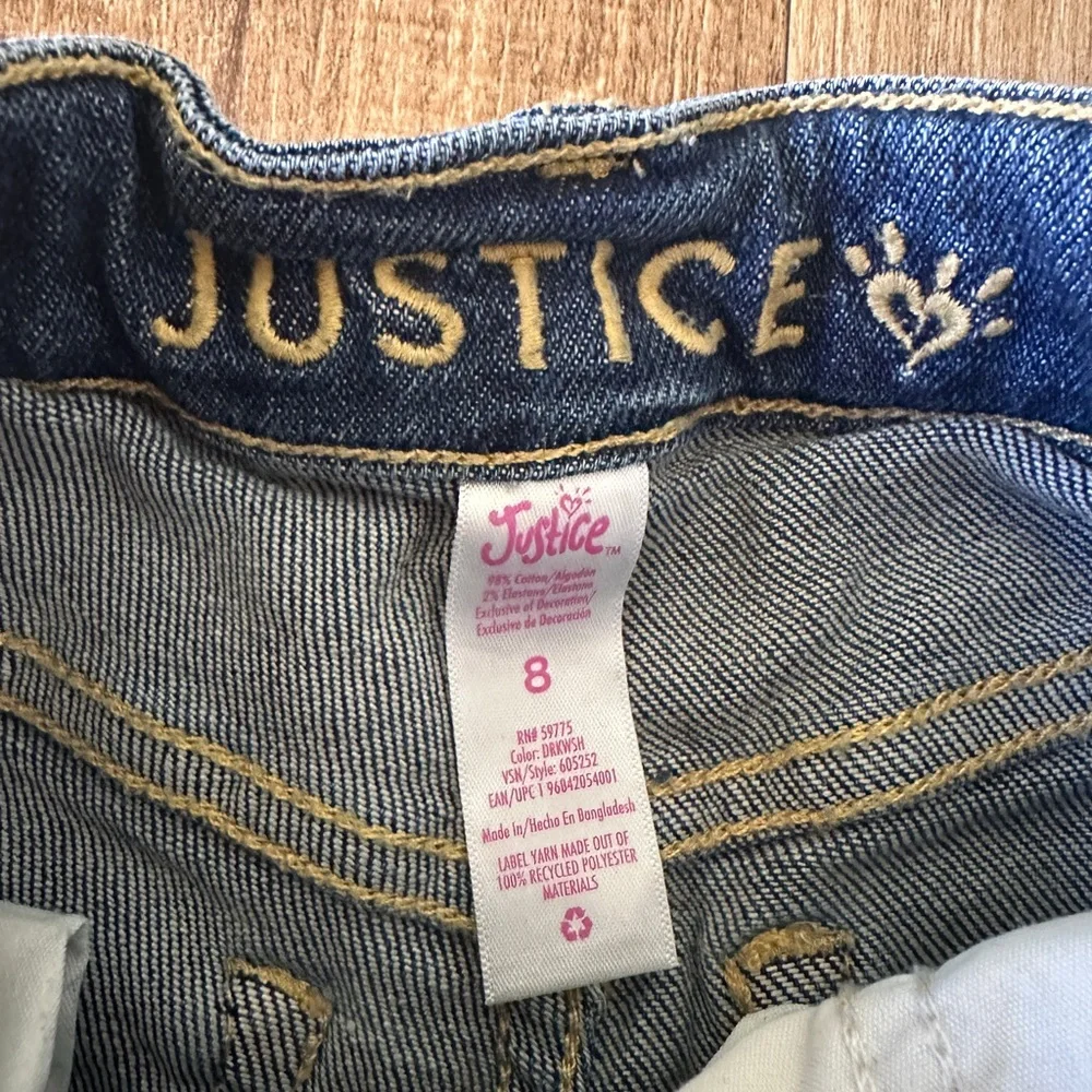 Justice Girls Size 8 Blue‎ Denim Shorts
